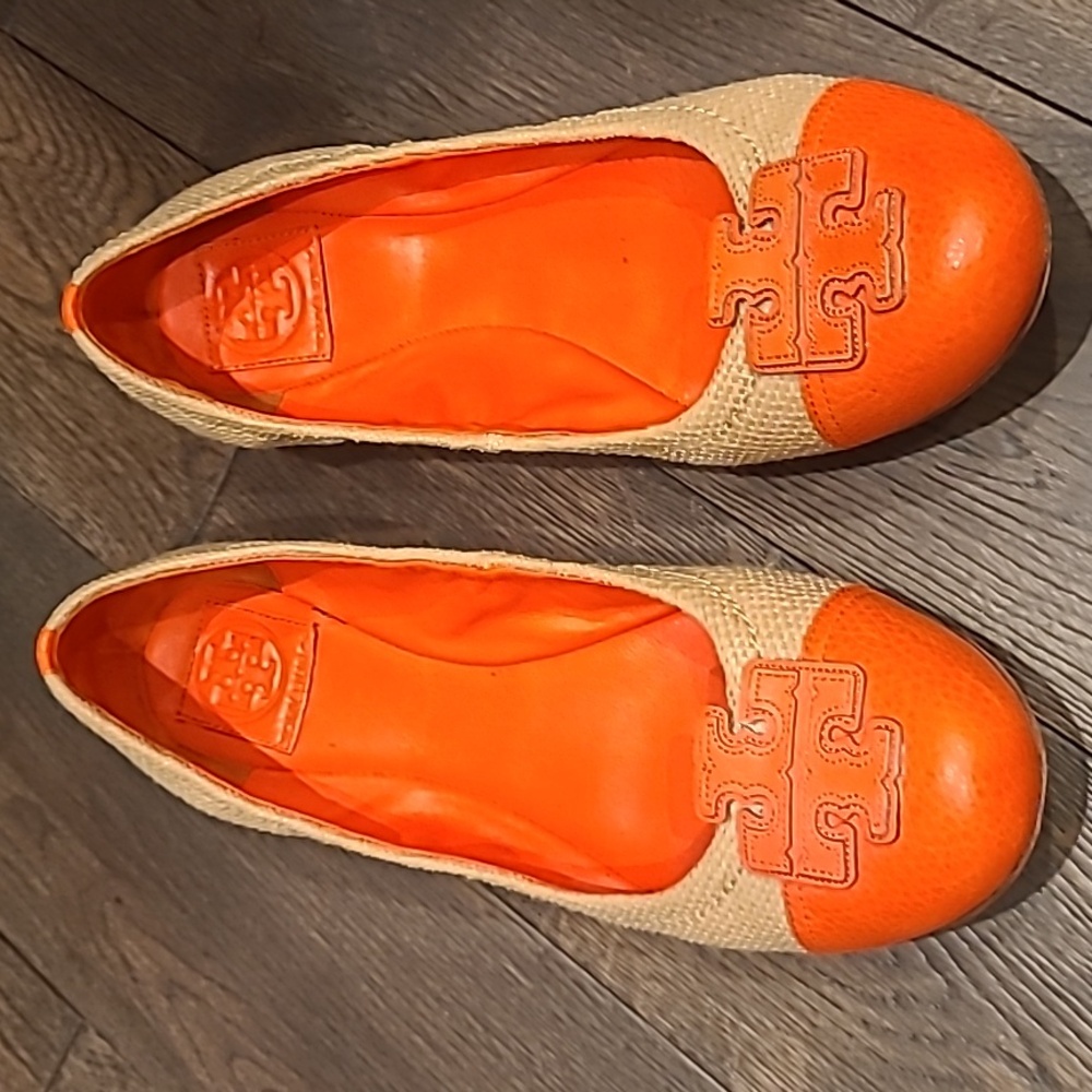 Tory Burch Carita orange ballet Flats